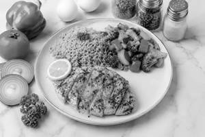 Lemon Butter Grilled Chicken Breast With Brown Rice & Veggies