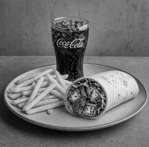 Spicy Paneer Wrap+fries+coke
