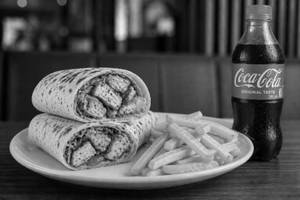 Spicy Chicken Wrap+fries+coke