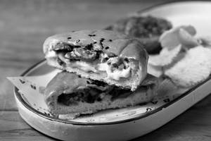 Mushroom & Cheese Stuffed Burger (baked)