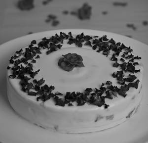 White Chocolate Truffle Gateaux, Gulkand And Cardamom