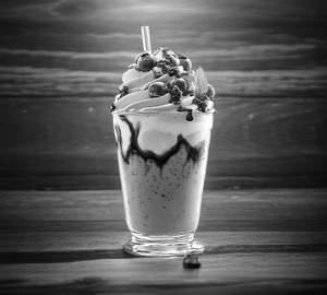 Blackcurrant ice cream milkshake
