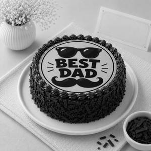 Mustaches Best Dad Truffle Poster Cake (500 Gm)