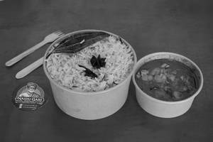 Bagara Annam + Prawn Curry