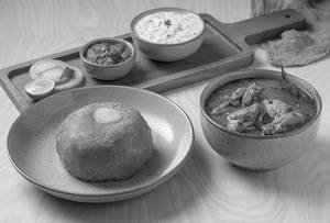 Ragi Sangati With Chicken Curry