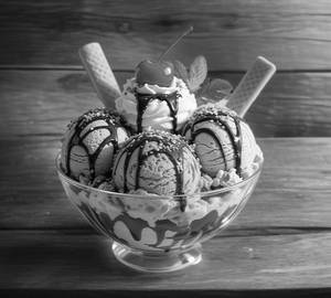 All mixed ice cream scoop