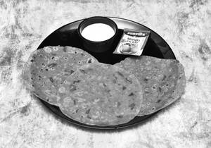 3 Thepla+chutney