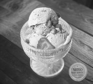 Strawberry ice cream scoop