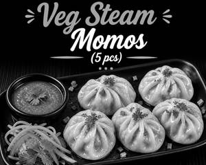 Veg Steam Momos (5 Pcs)