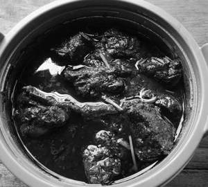 Smoked Beef With Anishi thali