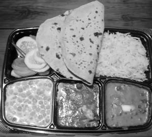 Dal makhani+matar paneer++5 Batter Taba roti+salad+pickle