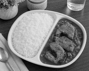 Chicken Masala With Steamed Rice