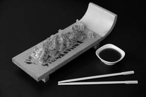 Tempura Asparagus Sushi Roll