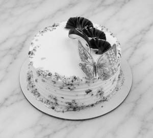 Eggless pista cake