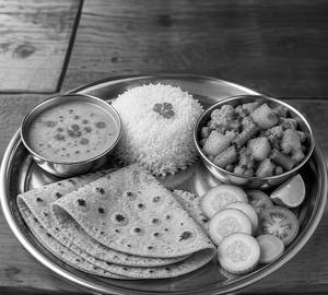 No Onion Garlic Thali