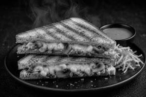 Mushroom and Corn Sandwich