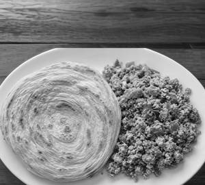3 Lachha Paratha with Paneer Bhurji