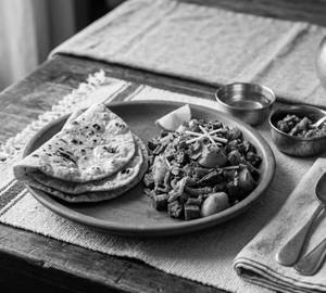 Aloo Bhindi With 3 Roti