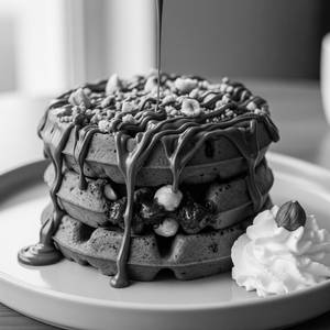 Choco hazelnut waffles