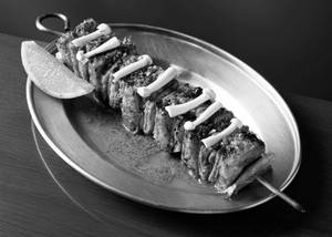 Mushroom Xacuti Skewer
