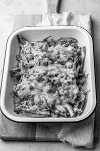 Cheesy chicken loaded fries