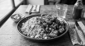 Chilli Chicken + Egg Rice