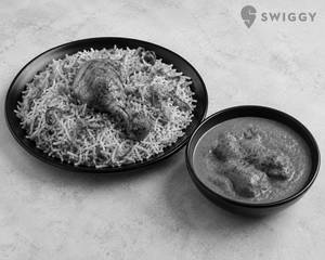 Chicken Biryani With Chicken Chaap