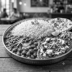 Chawal Choley Palak Paneer