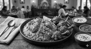 Chicken Biryani with Chicken Lollipop