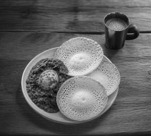 Appam + Egg Roast (3ps)