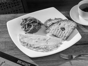 Cooked Ham And Emmenthal Omelette