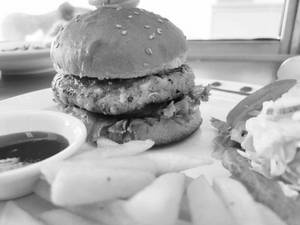 Beef Burger With French Fry