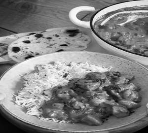 Veg Pulao With Chicken Butter Masala