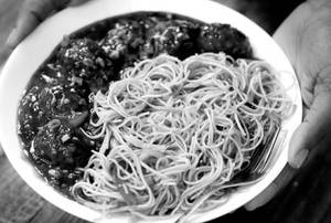 Veg Manchurian Combo With Noodles