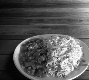 Veg Fried Rice With Chilli Chicken