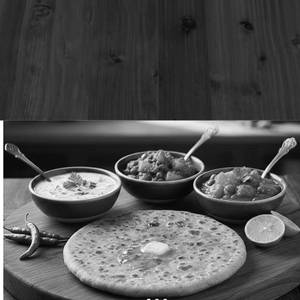 Mix Veg Paratha [2 Pieces + Chole, Raita, Salad]