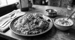 Veg Biryani And Raita (Full)