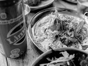 Samosa Chaat with cold drink