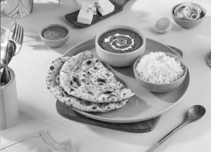 Dal Makhani [half] + 2 Butter Naan + Chutney + Onion