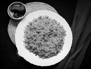 Veg Fried Rice with Chicken Curry