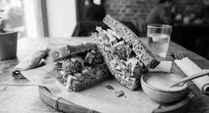 Brown Bread Falafal Sandwich