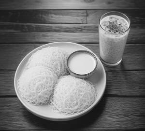 Idiyappam + Rose Milk