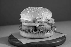 Double Chicken Cheese Bomb Burger