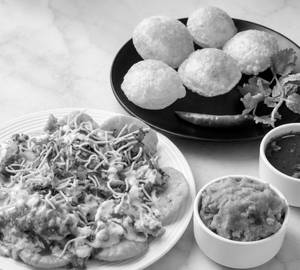 Delhi Dahi Papdi Chat +5pcs  Puchka 
