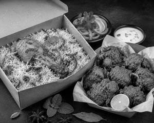 Spl Chicken Biryani Paper Pack+Chicken Pakoda