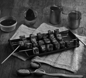 Barbeque paneer sticks