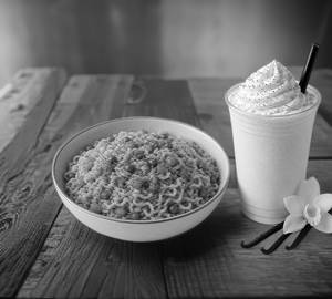 Veg Maggie + French Vanilla Thick Shake