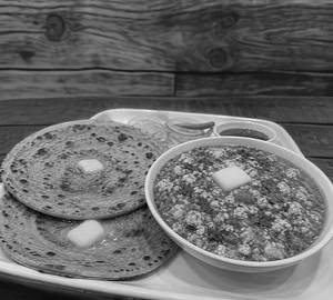 Paneer bhurji with  Butter{2 paratha}