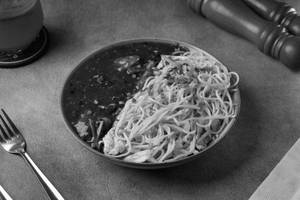 The Noodle Bowl -egg Hakka Noodles - Black Bean Chicken