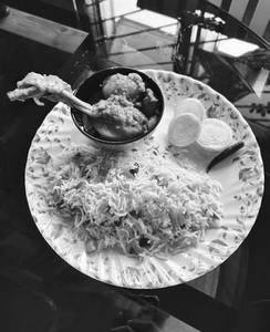 Fried Rice with Chicken Leg Curry(half)